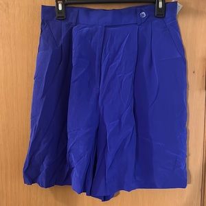 Talbots Petites Women’s Vintage Silk Shorts New Purple Violet Size 12-14P